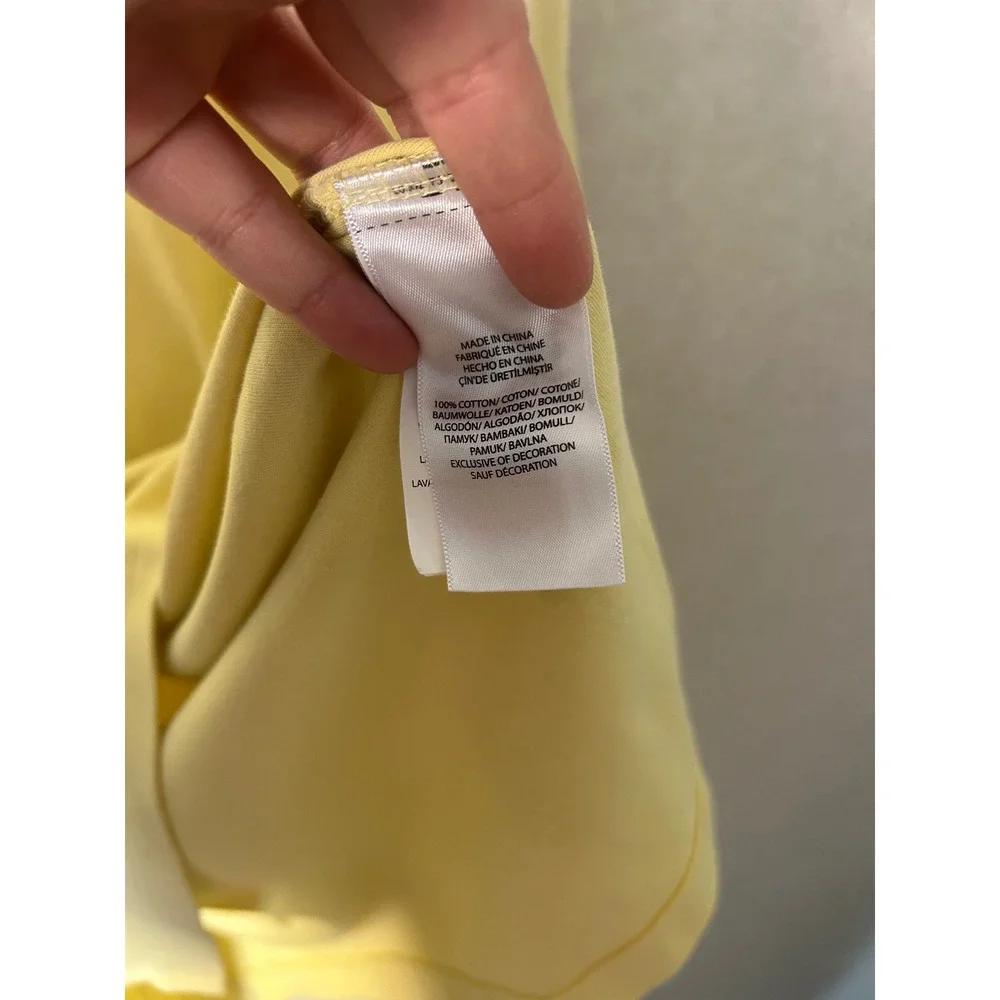 Polo Ralph Lauren XL Mens‎ Yellow solid short sleeve polo shirt blue pony logo